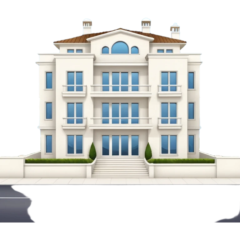 white 3 floor luxurious villa emoji