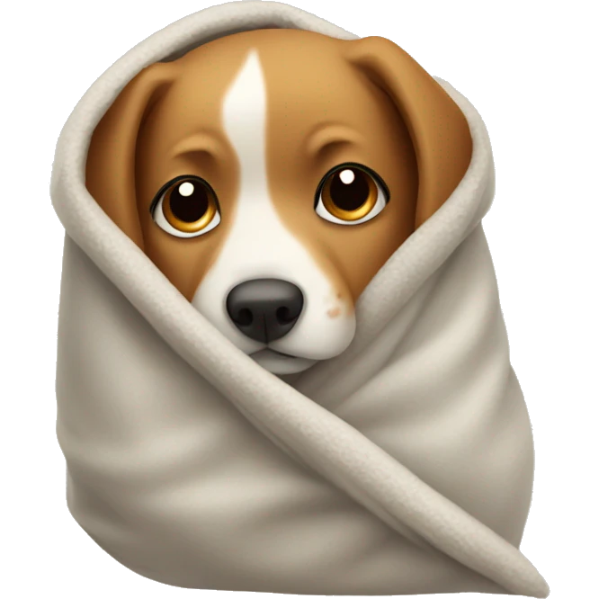 Dog in a blanket emoji
