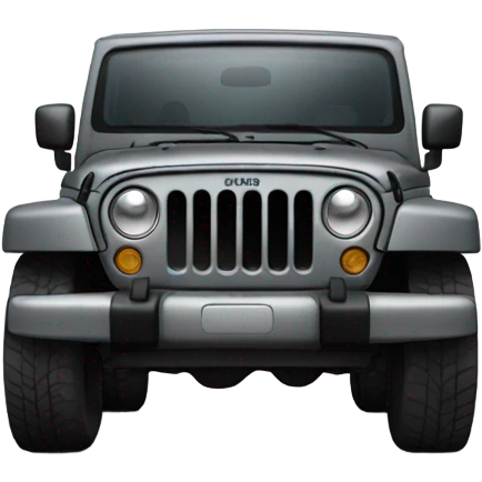 Front of Dark gray Jeep emoji
