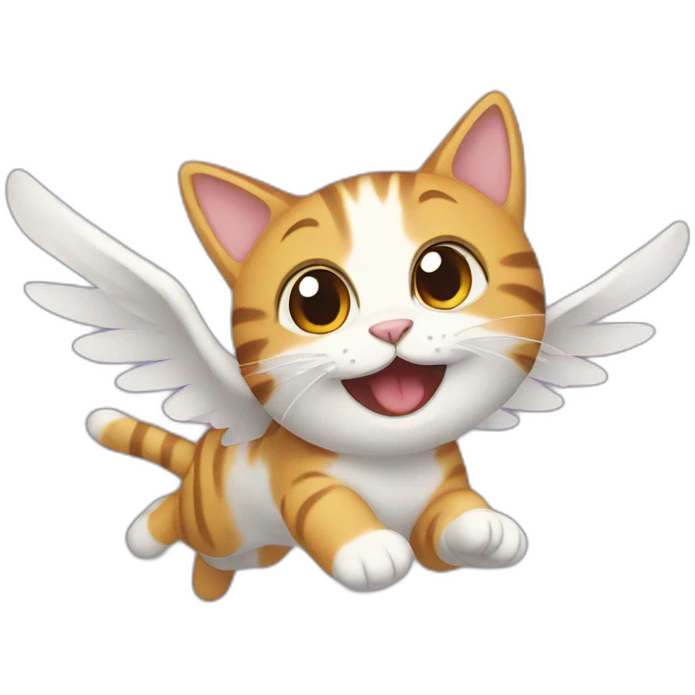 Flying cat emoji