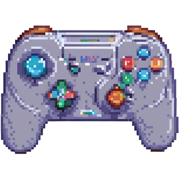 Nintendo Switch 2 Pro Controller, pixel art style emoji