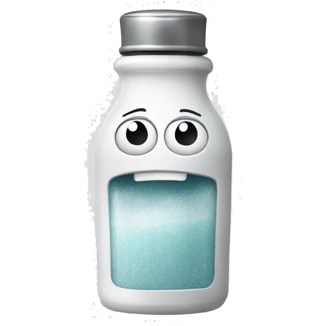 angry salt shaker with hands and cute emoji