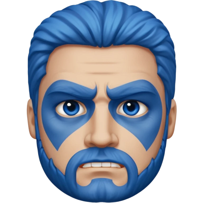 william wallace with blue face paint and fierce expression emoji