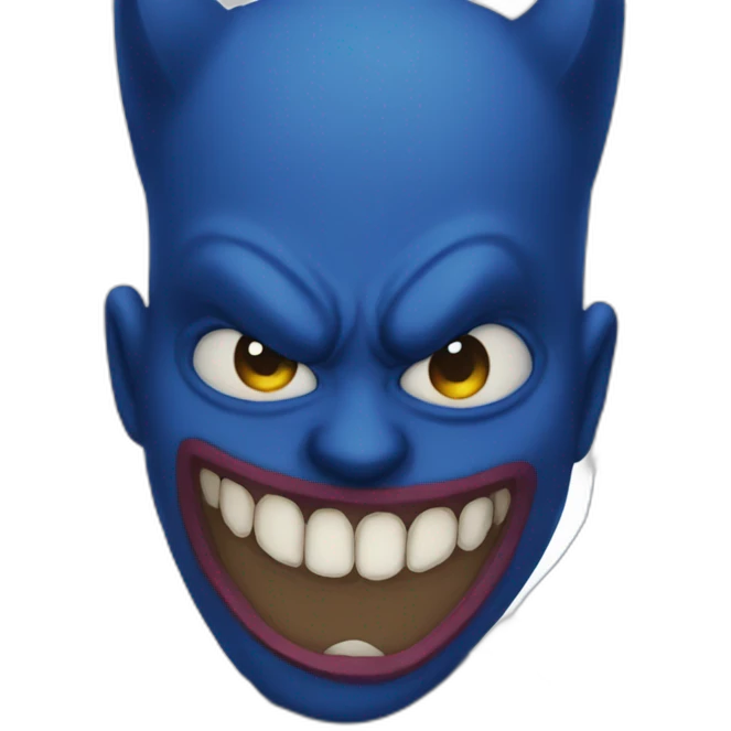 Dark blue Devil smile  emoji