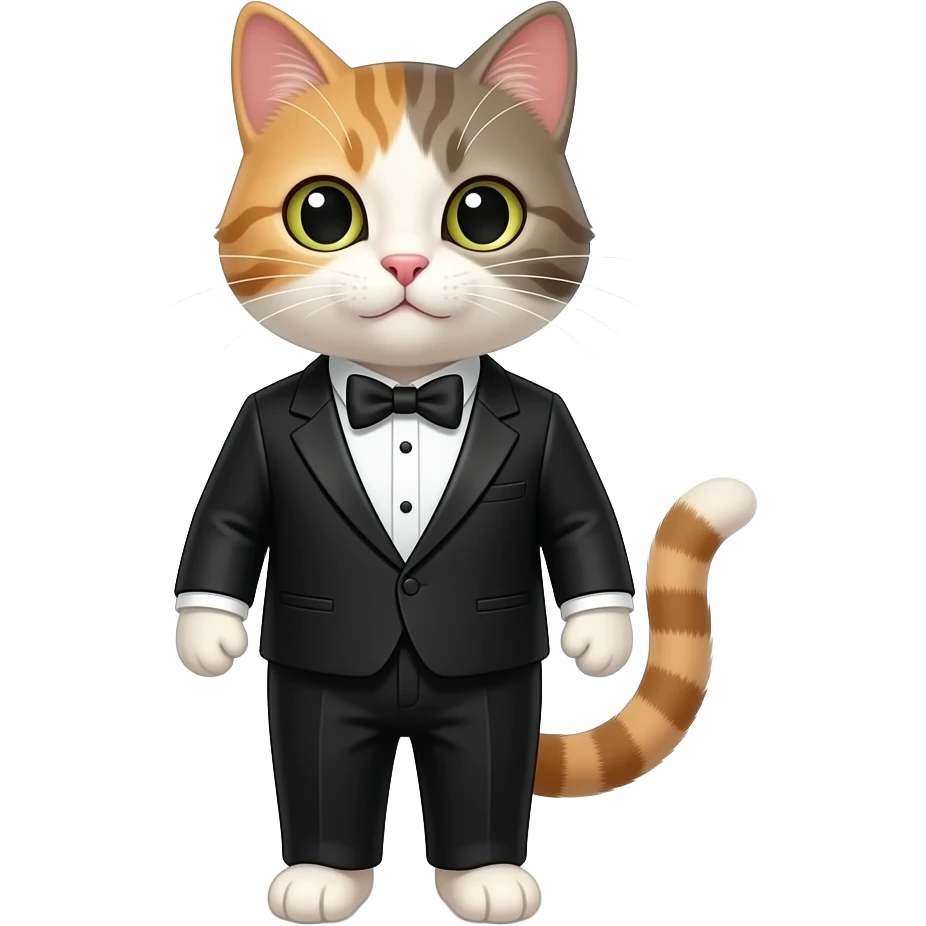 Cat in a tuxedo emoji