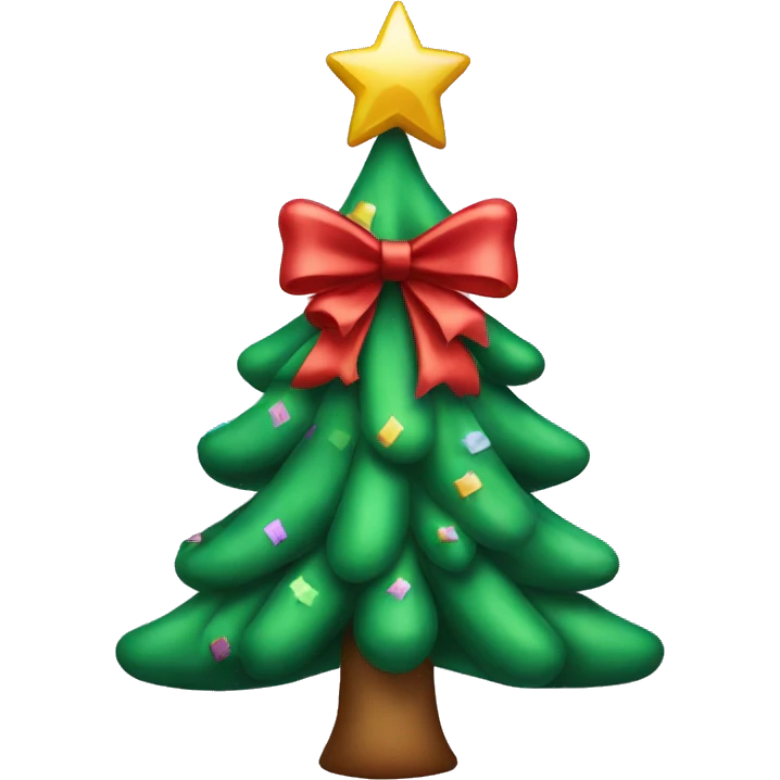 Christmas tree with bows emoji