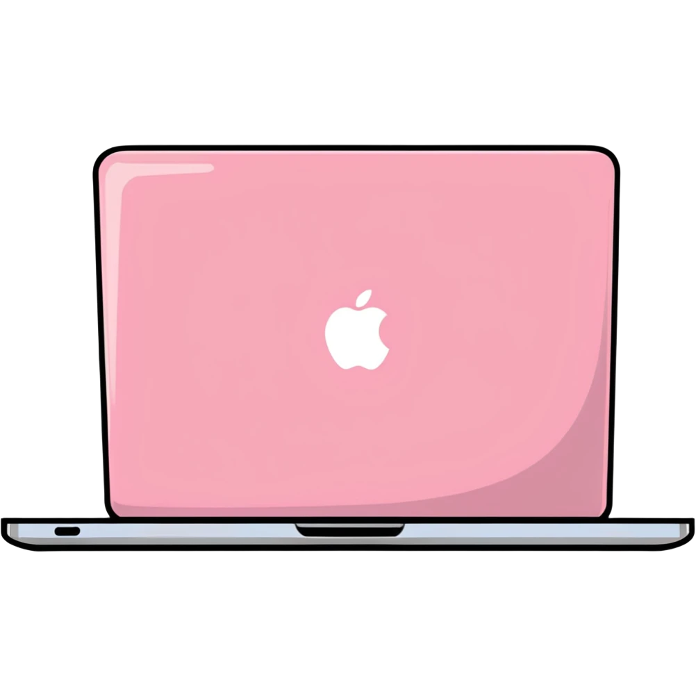 pink MacBook laptop emoji