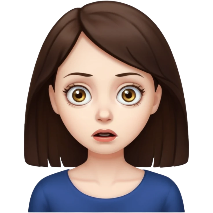 scared lady emoji