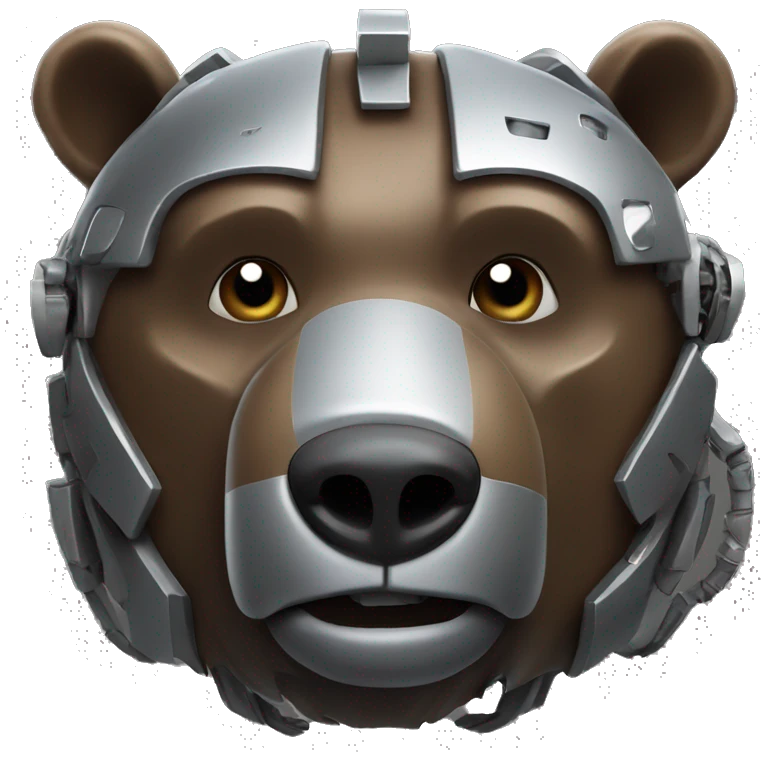 grizzly - robot - made - of - metal emoji