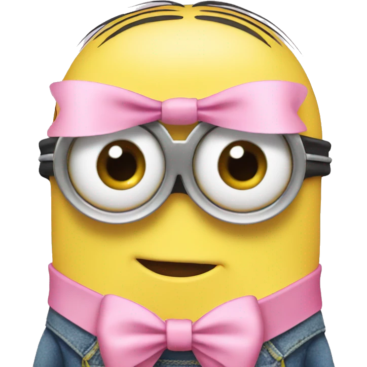 minion with pink bow emoji