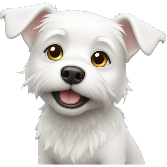 Little white dog emoji