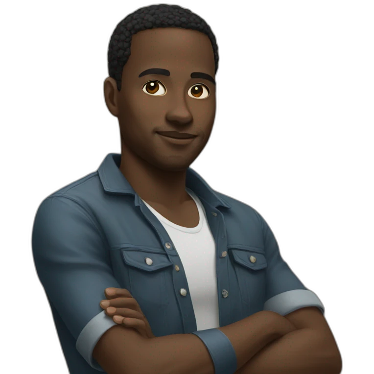 Black African tech bro emoji