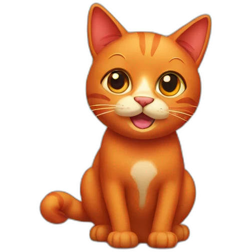Red cat emoji