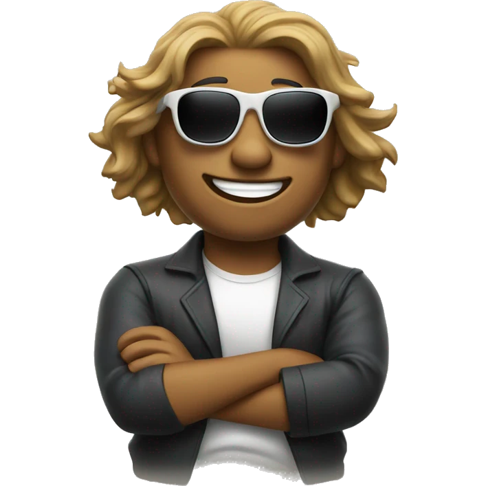 A smiling with sun glasses emoji
