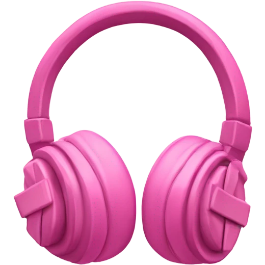 Pink headphones with a bow  emoji