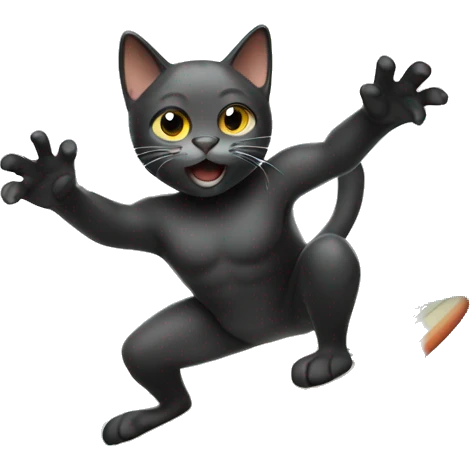 CAT Surfing making Surfer Sign  emoji