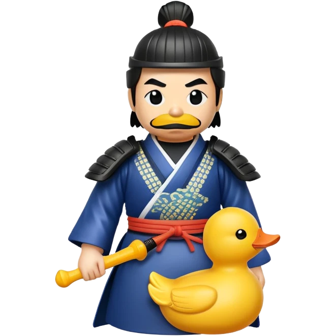 Samurai with rubber duck emoji