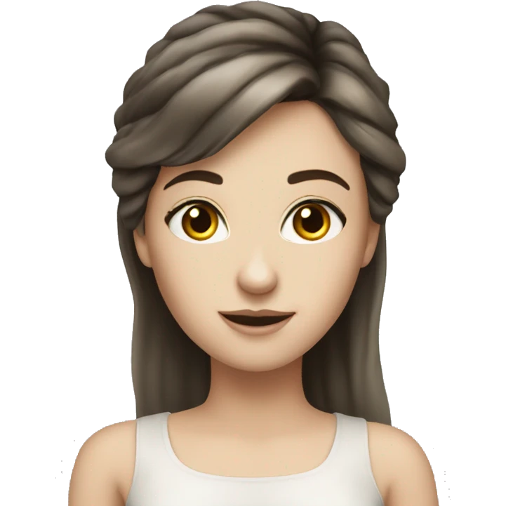 white brunette with dark eyes fairy emoji