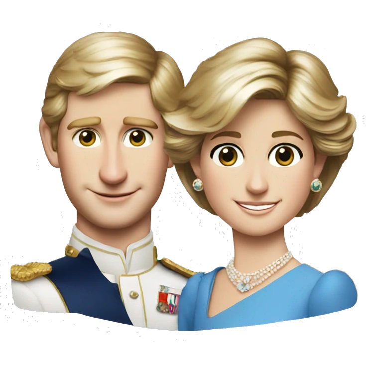 princess diana and prince charles and prince william and prince harry emoji