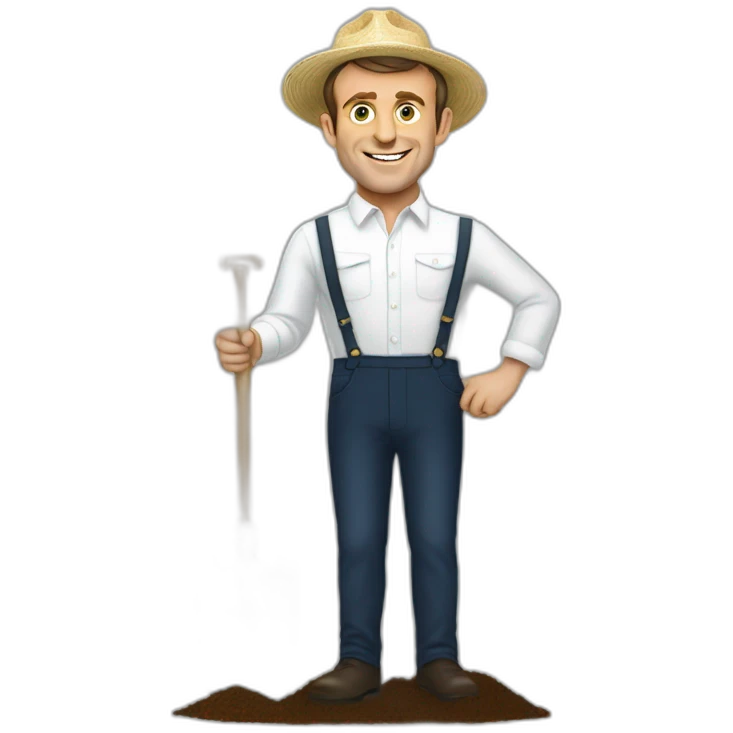 Emmanuel macron as a cultivator emoji