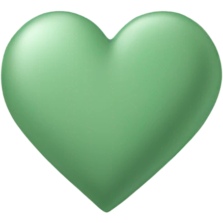 Sage green heart emoji