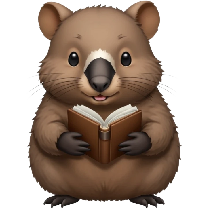 Wombat holding magpie emoji