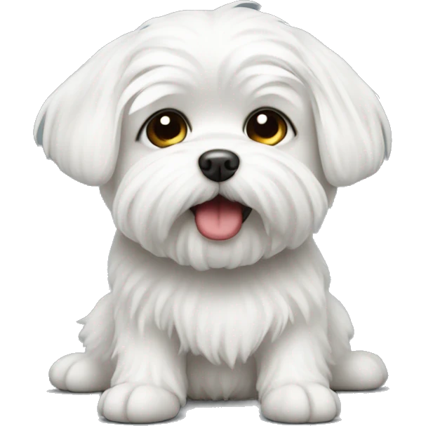 Maltese play and eat emoji