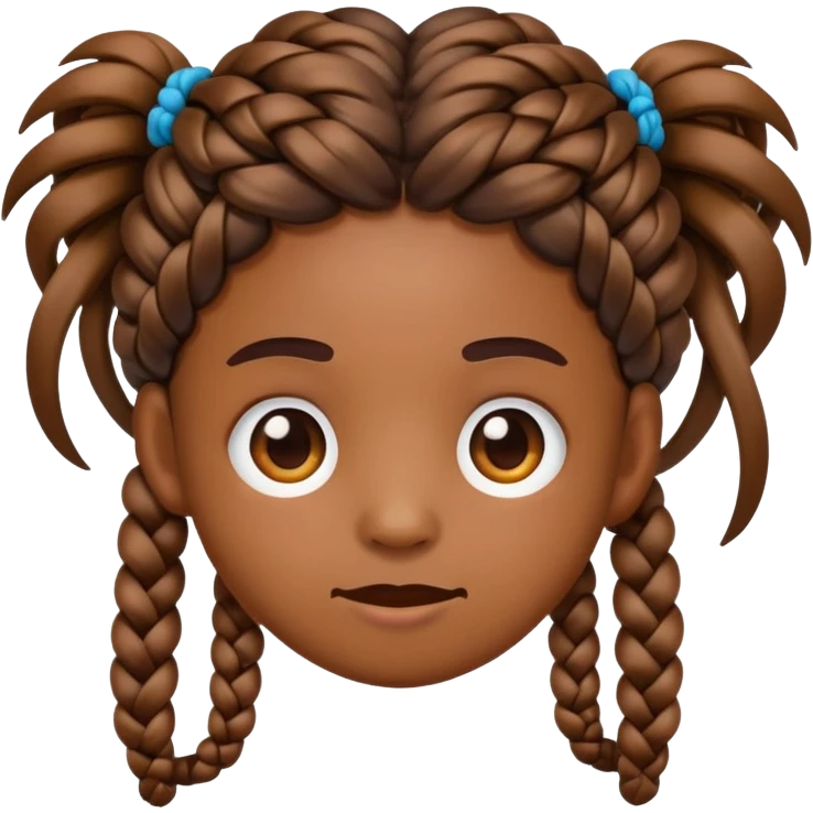 poo emoji with braids emoji