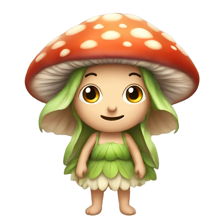 Mushroom fairy emoji
