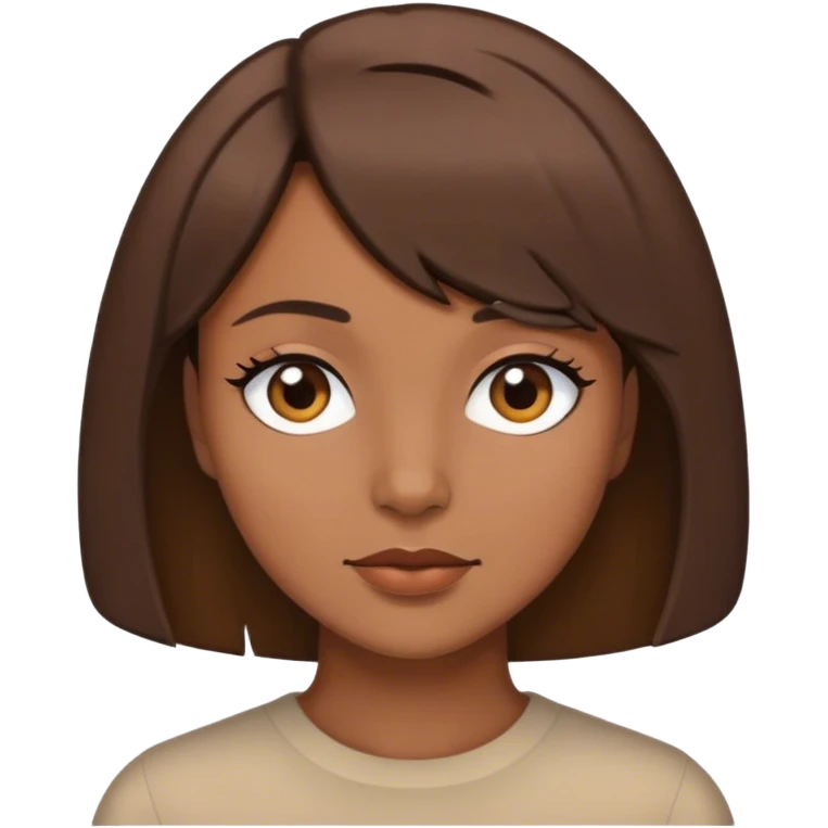 Brown bob haircut  emoji