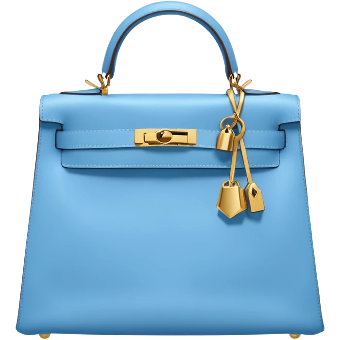hermes kelly sky blue color bag  emoji