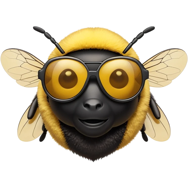 Biene with cool sunglasses emoji