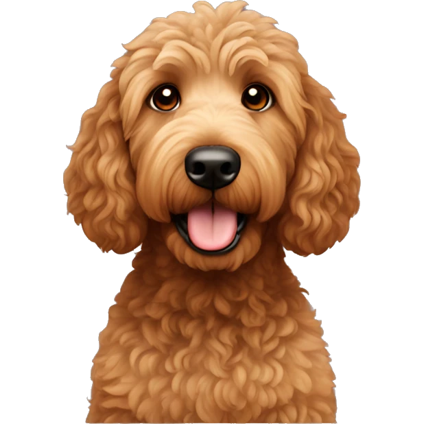 Brown golden doodle missing one of their front legs emoji