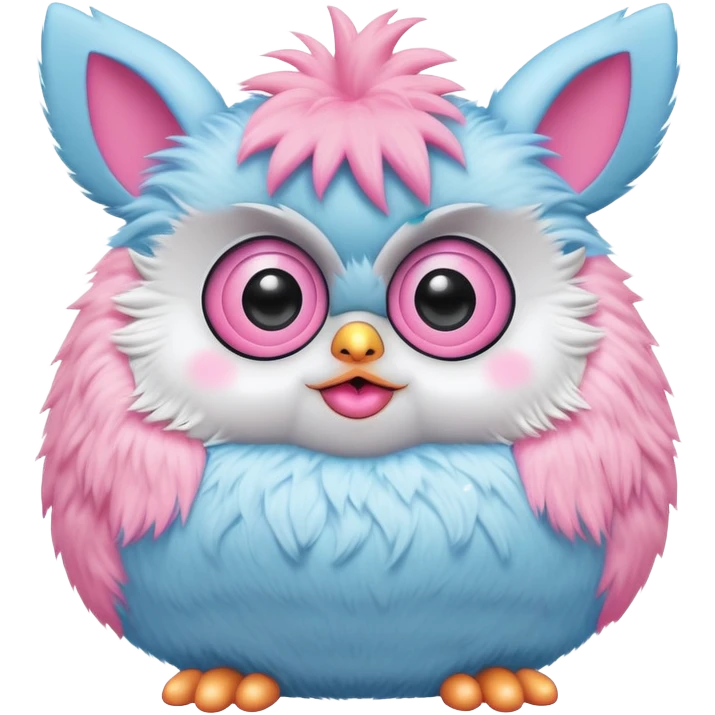 1st generation light blue and pink furby 1990’s emoji