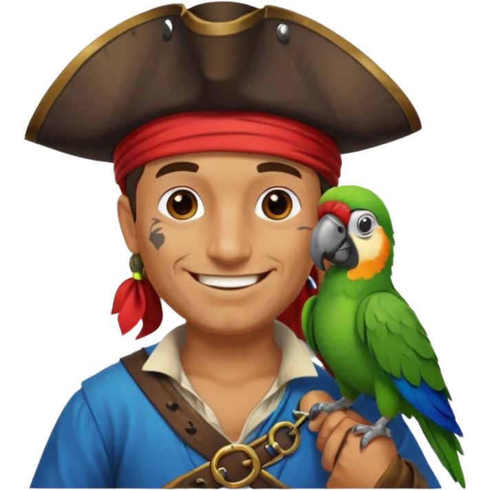 pirate and parrot emoji