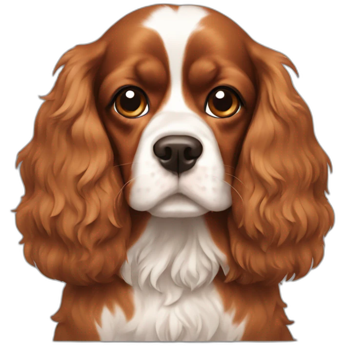 Cavalier spaniel with bear emoji