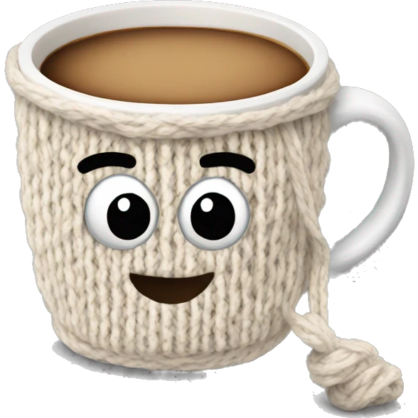 Yarn coffee cup emoji