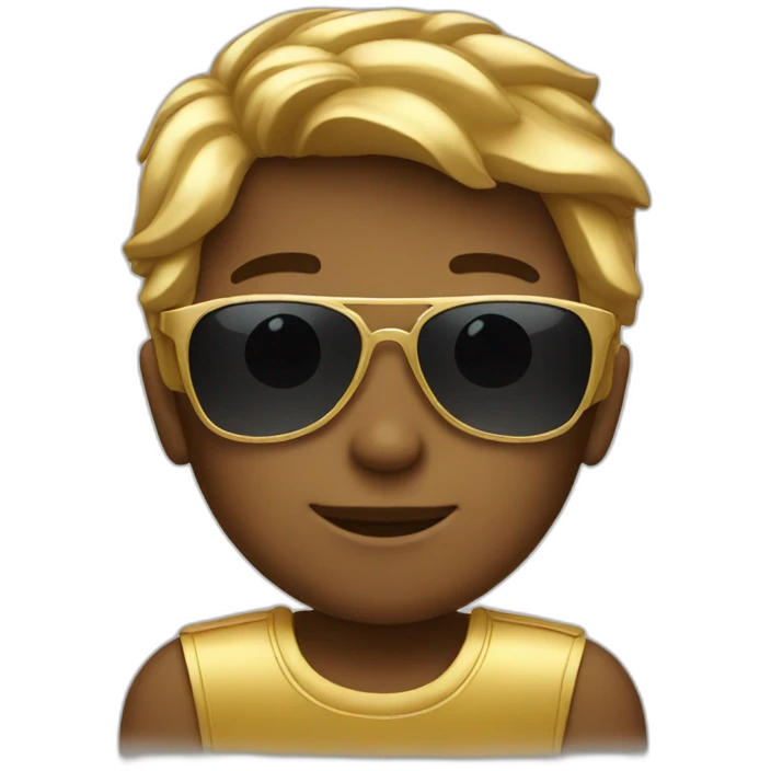 Golden boy with sunglasses emoji