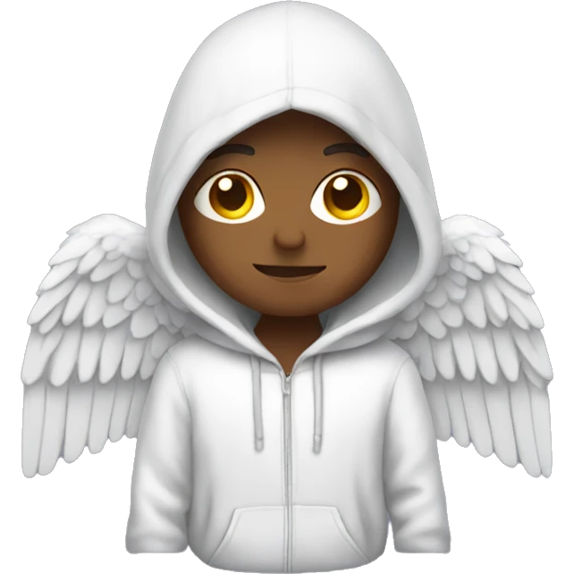 Angel wearing a hoodie emoji
