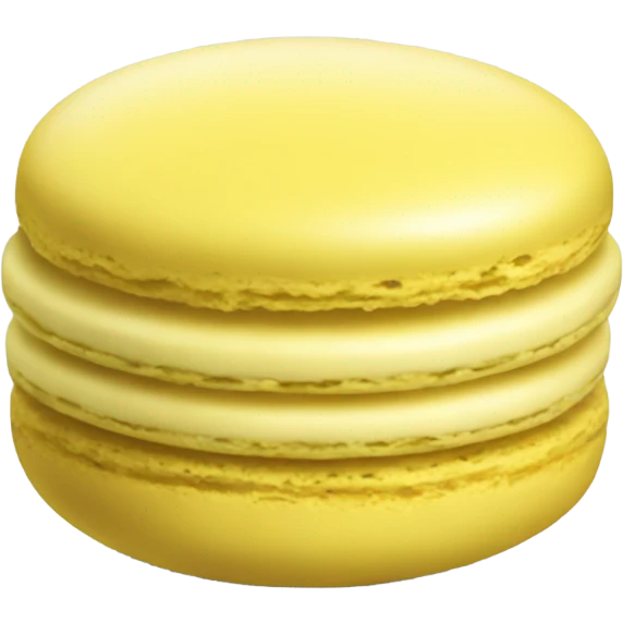 Realistic one yellow macaron  emoji