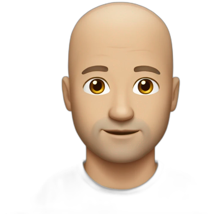 Bald 40 year old white man emoji