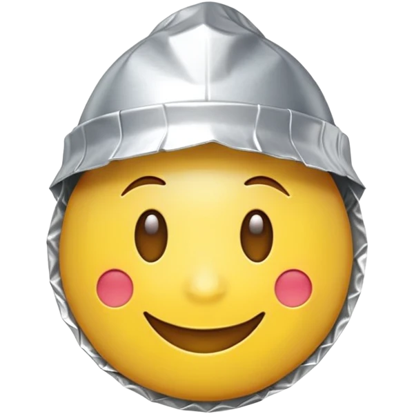 smiling emoji with a tinfoil hat  emoji