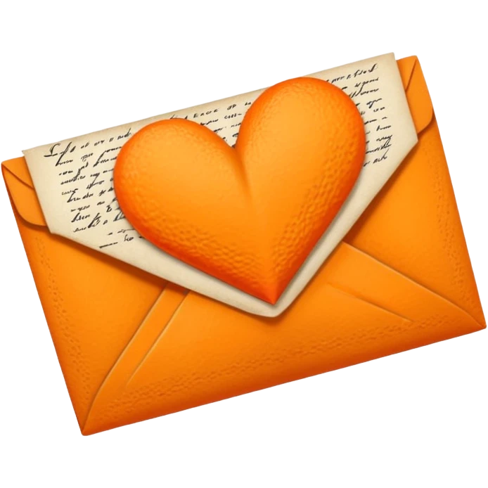 Change I don't want 2 hearts only 1 orange heart love letter emoji