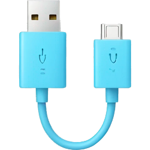 Light blue usb cable emoji