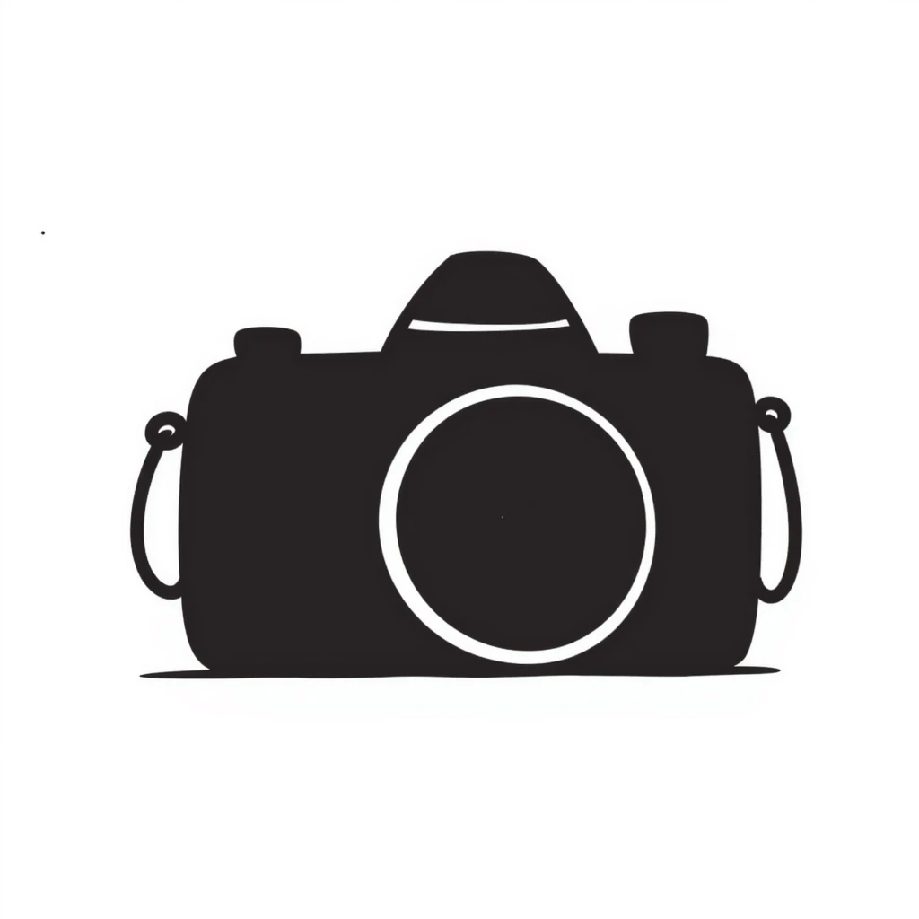 camera, hand drawn doodle style emoji