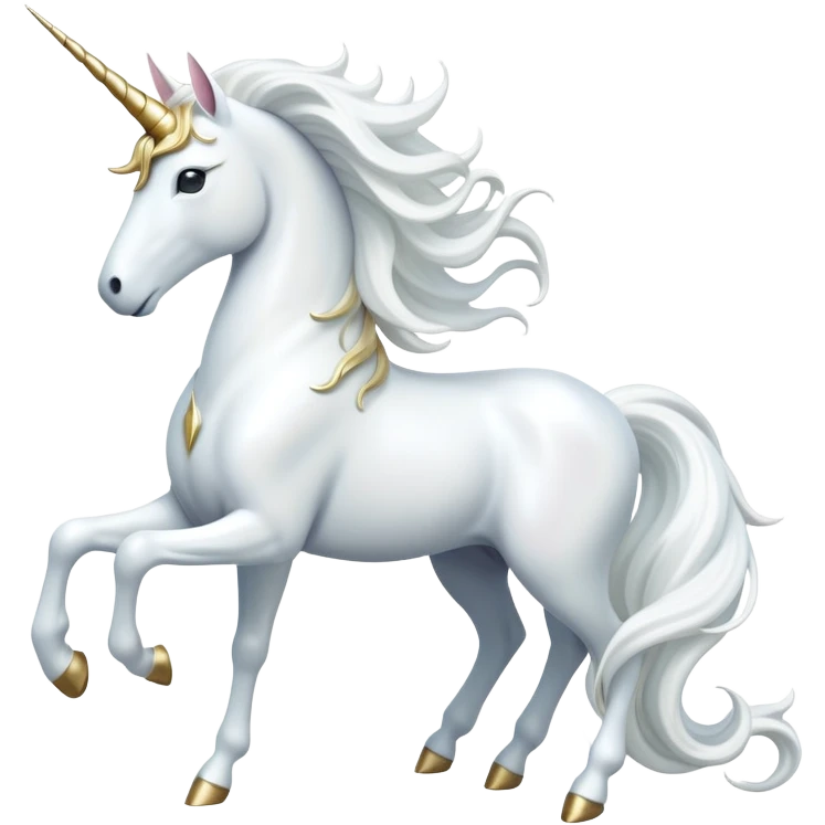 cinematic-beautiful-white-unicorn-full body-emoji,-poised-and-regal,-with-a-slender,-ethereal-form-draped-in-a-pristine-white-color,-a-flowing-mane-and-tail,-and-a-glistening,-spiraled-horn-that-radiates-pure-light,-simplified-yet-sharp-and-majestic, zoomed out to show a majestic unicorn emoji