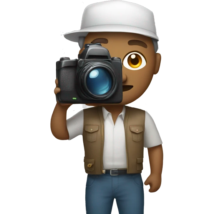 man with camera head emoji