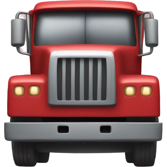 Big solid red truck  emoji