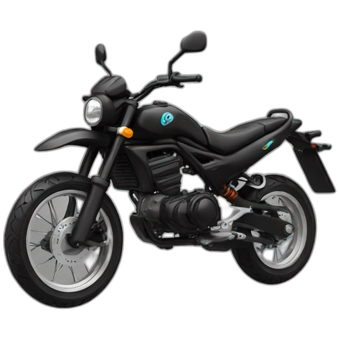 Black Pit bike emoji