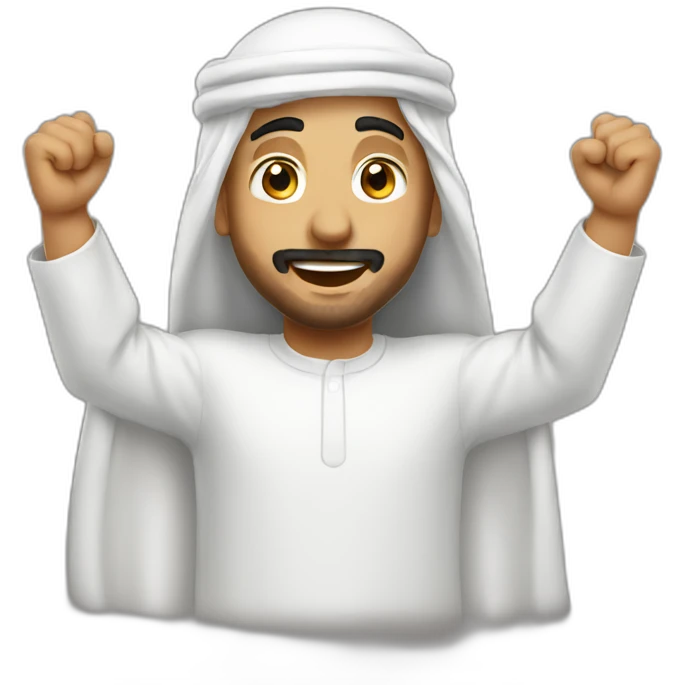 kuwaiti man cheering emoji